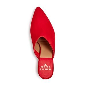 LAURENCE DACADE Womens Red Areielle Slip On Leather Heeled Mules Shoes 39.5